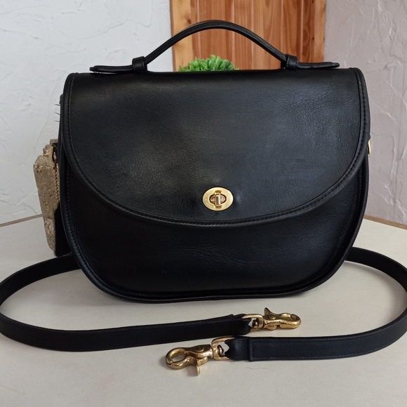 Coach Handbags - Coach Large Plaza Bag, Black, Late 1980's - Early 1990's